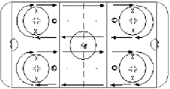 Novice hockey balance and agility drill